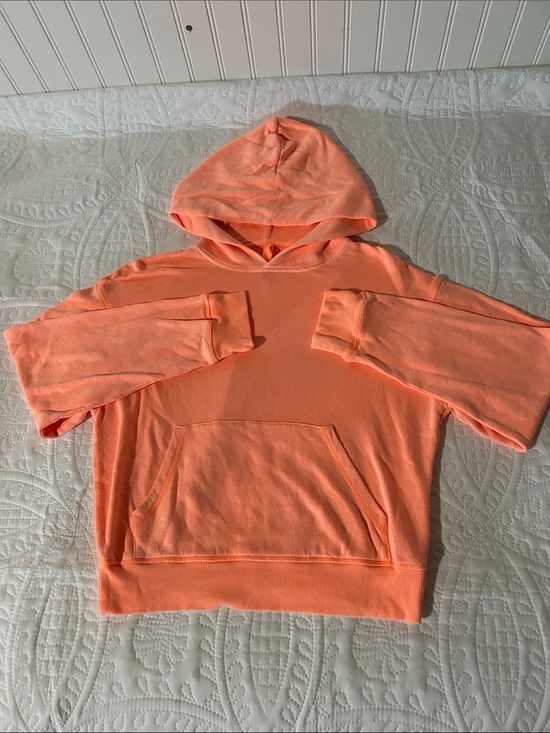 SKIMS Tops - SKIMS Neon Coral Pullover Hoodie Sz: M